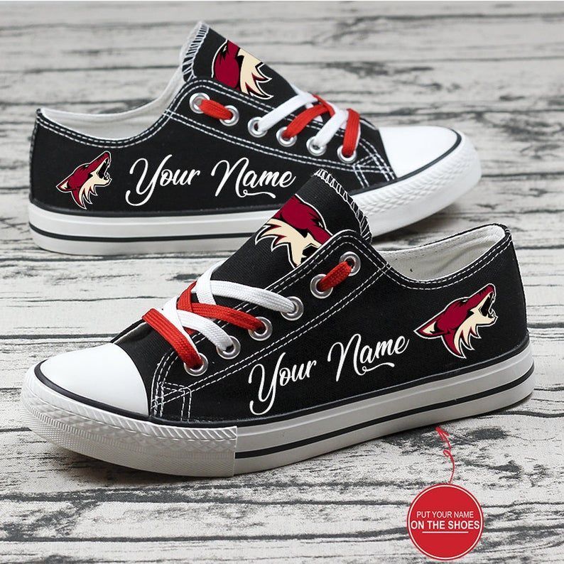 Personalized-Arizona-Coyotes-NHL-Hockey-Gift-For-Fans-Low-Top-Custom-Canvas-Shoes Personalized Arizona Coyotes NHL Hockey Gift For Fans Low Top Custom Canvas Shoes