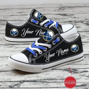 Personalized Buffalo Sabres NHL Hockey Gift For Fans Low Top Custom Canvas Shoes LT0647