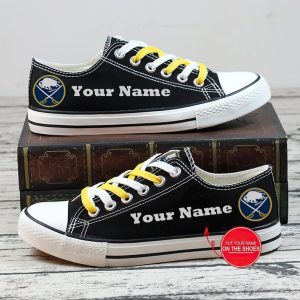 Personalized Buffalo Sabres NHL Hockey Gift For Fans Low Top Custom Canvas Shoes LT0111