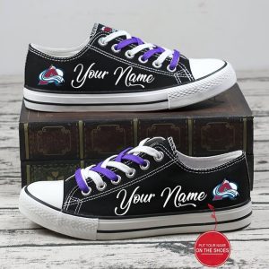 Personalized Colorado Avalanche NHL Hockey Gift For Fans Low Top Custom Canvas Shoes LT0427