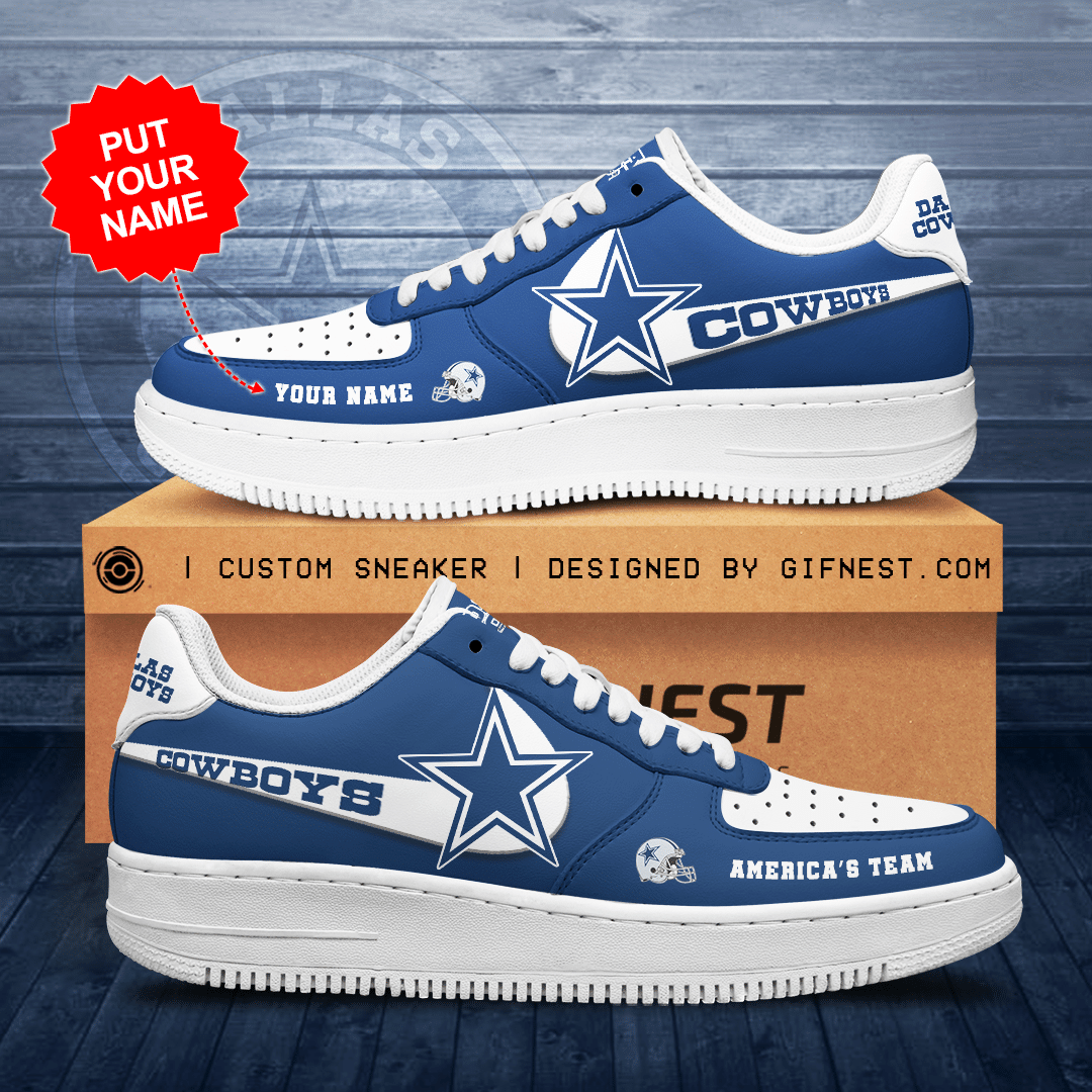 Personalized-Dallas-Cowboys-Air-Force-Sneaker-Custom-For-Fan Personalized Dallas Cowboys Air Force Sneaker Custom For Fan