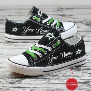 Personalized Dallas Stars NHL Hockey Gift For Fans Low Top Custom Canvas Shoes LT0753