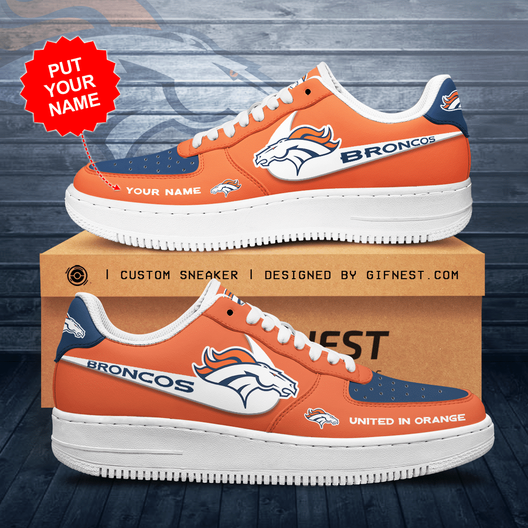 Personalized-Denver-Broncos-Air-Force-Sneaker-Custom-For-Fan Personalized Denver Broncos Air Force Sneaker Custom For Fan