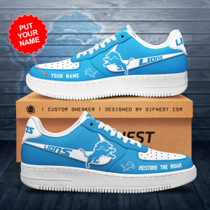 Personalized Detroit Lions Air Force Sneaker Custom For Fan