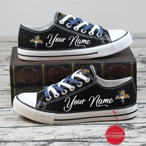 Personalized Florida Panthers NHL Hockey 1 Gift For Fans Low Top Custom Canvas Shoes LT0858