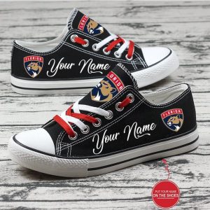 Personalized Florida Panthers NHL Hockey 1 Gift For Fans Low Top Custom Canvas Shoes LT0160