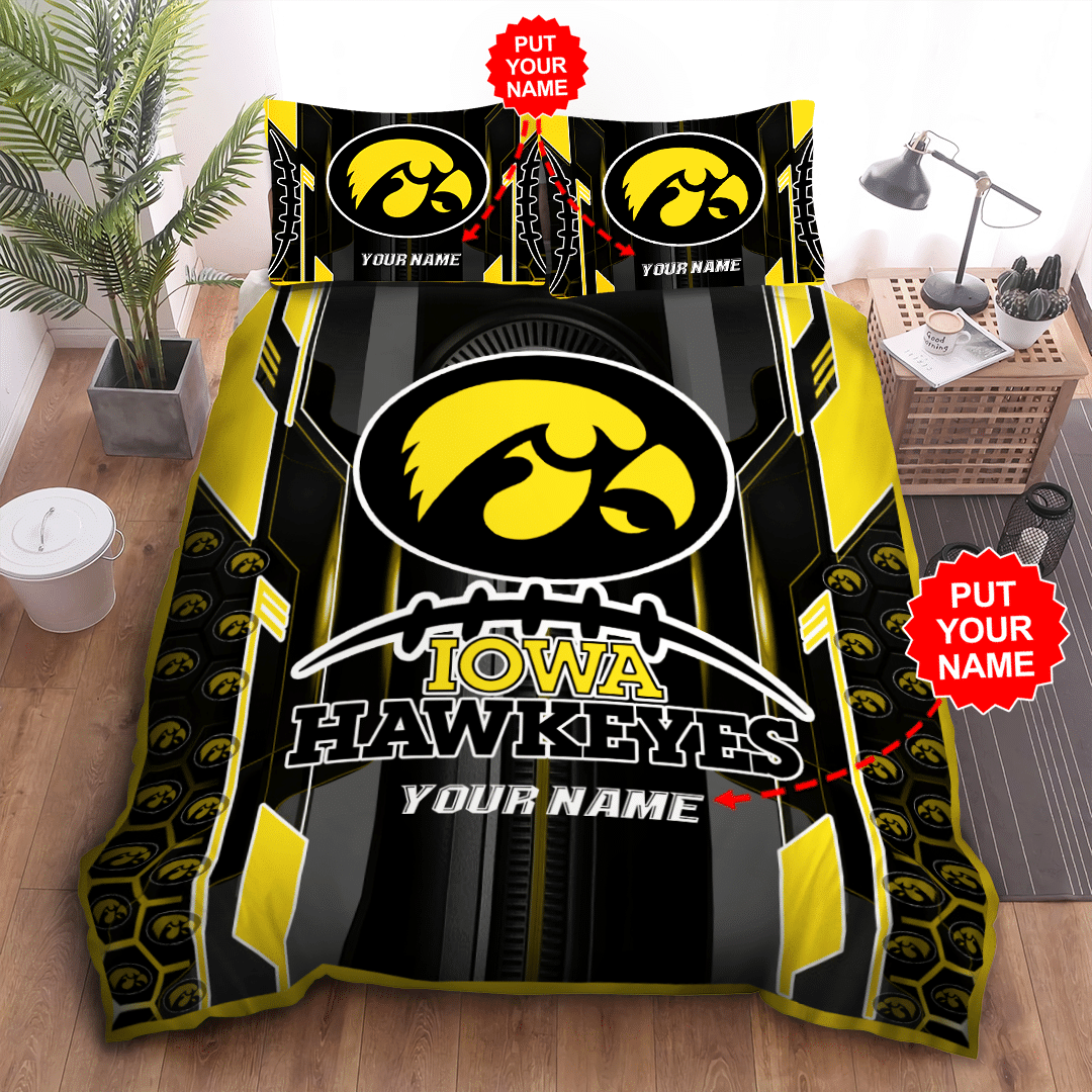 Personalized-Iowa-Hawkeyes-Duvet-Cover-Pillowcase-Bedding-Set Personalized Iowa Hawkeyes Duvet Cover Pillowcase Bedding Set