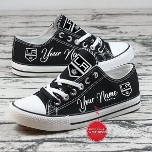Personalized Los Angeles Kings NHL Hockey Gift For Fans Low Top Custom Canvas Shoes LT0424