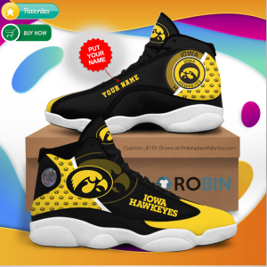 Personalized Name Iowa Hawkeyes Jordan 13 Sneakers - Custom JD13 Shoes