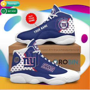 Personalized Name New York Giants Jordan 13 Sneakers - Custom JD13 Shoes JD130503
