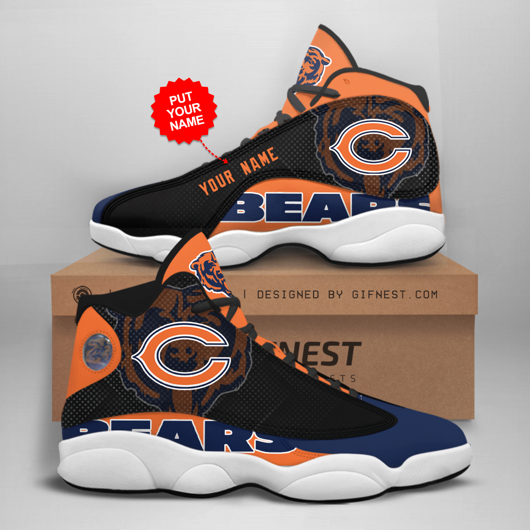 Personalized-Shoes-02-Chicago-Bears-Jordan-13-Customized-Name Personalized Shoes 02 Chicago Bears Jordan 13 Customized Name