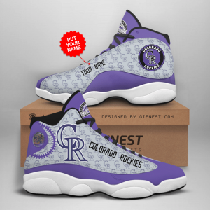 Personalized Shoes Colorado Rockies Jordan 13 Custom Name JD130611