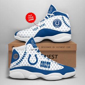 Personalized Shoes Indianapolis Colts Jordan 13 Custom Name JD130740