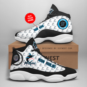 Personalized Shoes Miami Marlins Jordan 13 Custom Name JD130708