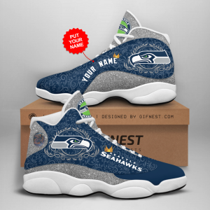 Personalized Shoes Seattle Seahawks Jordan 13 Customized Name JD130707