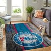 Philadelphia 76ers NBA Team Logo Wooden Style Area Rug Living Room And Bed Room Rug