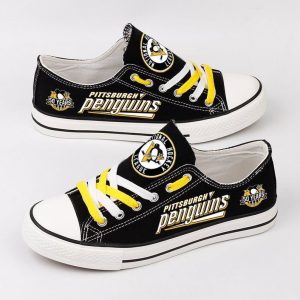 Pittsburgh Penguins NHL Hockey Gift For Fans Low Top Custom Canvas Shoes LT0135