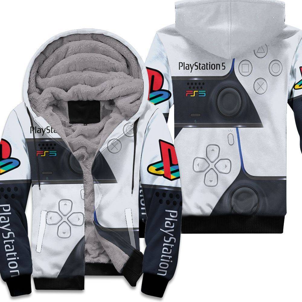 Playstation-5-Gaming-Controller-Design-Pattern-For-Gamer-3D-Unisex-Fleece-Hoodie Playstation 5 Gaming Controller Design Pattern For Gamer 3D Unisex Fleece Hoodie