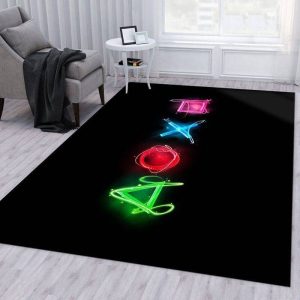 Playstation Symbols Graphics 1 Area Rug Living Room And Bed Room Rug R0878