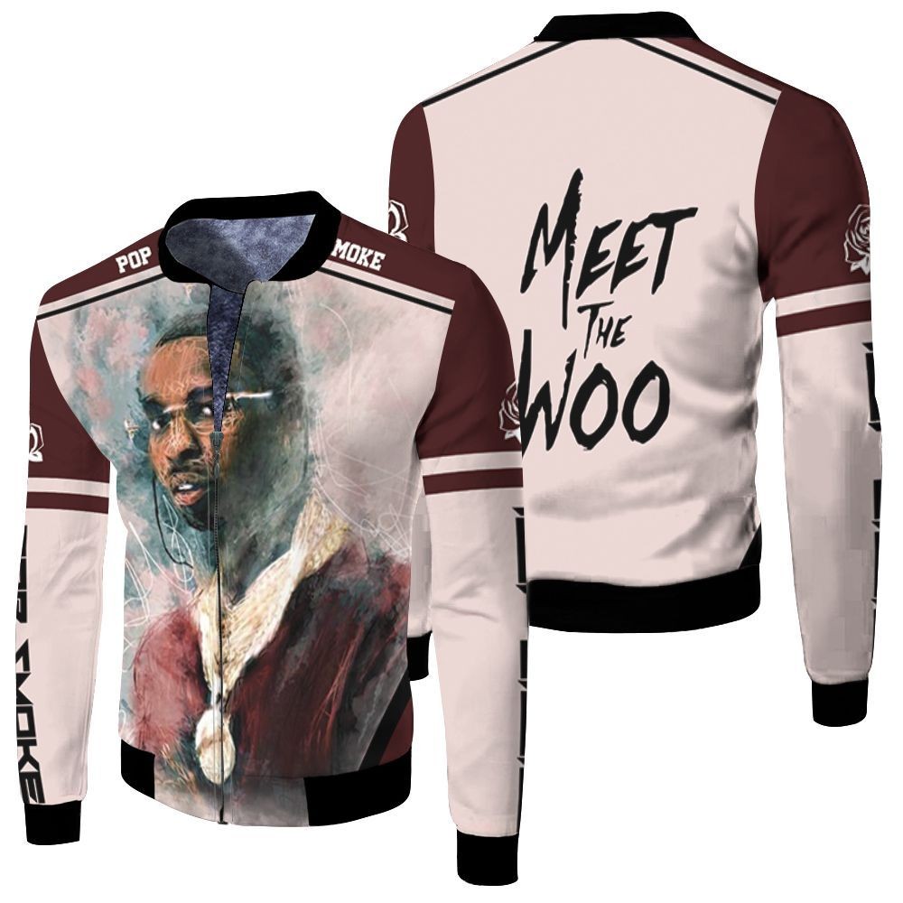 Pop-Smoke-Oil-Paint-Rap-Hiphop-Style-Fleece-Bomber-Jacket Pop Smoke Oil Paint Rap Hiphop Style Fleece Bomber Jacket