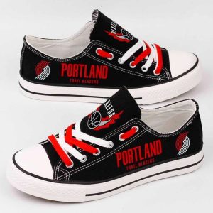 Portland Trail Blazers NBA Basketball 2 Gift For Fans Low Top Custom Canvas Shoes LT1004