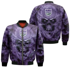 Sacramento Kings NBA Fans Skull Bomber Jacket BBJ0921