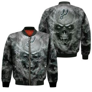 San Antonio Spurs NBA Fans Skull Bomber Jacket BBJ0663
