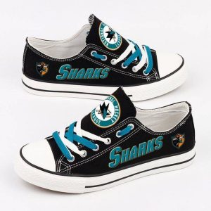 San Jose Sharks NHL Hockey 1 Gift For Fans Low Top Custom Canvas Shoes LT0313