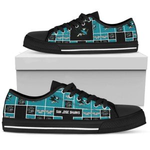 San Jose Sharks NHL Hockey 3 Low Top Sneakers Low Top Shoes LT0058