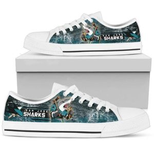 San Jose Sharks NHL Hockey 1 Low Top Sneakers Low Top Shoes LT0304