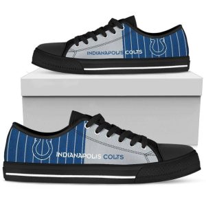 Simple Design Vertical Stripes Indianapolis Colts NFL Low Top Sneakers Low Top Shoes LT0701