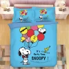 Snoopy #8 Duvet Cover Pillowcase Bedding Set Home Bedroom Decor