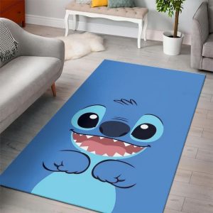 Stitch Disney Living Room Cartoon Floor Carpet Rectangle Rug R4271