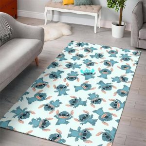 Stitch Disney Living Room Cartoon Floor Carpet Rectangle Rug R4367