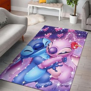 Stitch Disney Living Room Cartoon Floor Carpet Rectangle Rug R2595