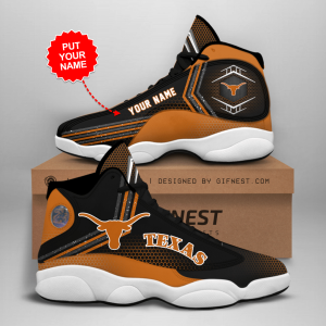 Texas Longhorns Men'S Jordan 13 Custom Name Personalized Shoes