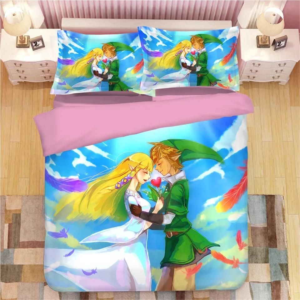 The-Legend-of-Zelda-Link-7-Duvet-Cover-Pillowcase-Bedding-Set-Home-Decor The Legend of Zelda Link #7 Duvet Cover Pillowcase Bedding Set Home Decor