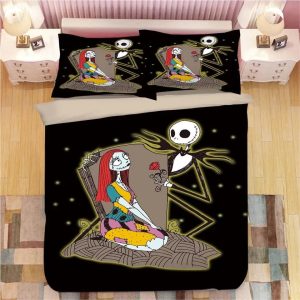 The Nightmare Before Christmas Jack Skellington #2 Duvet Cover Pillowcase Bedding Set BS1682
