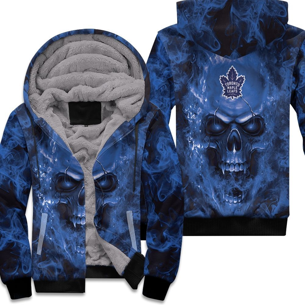 Toronto-Maple-Leafs-Nhl-Fans-Skull-Unisex-Fleece-Hoodie Toronto Maple Leafs Nhl Fans Skull Unisex Fleece Hoodie