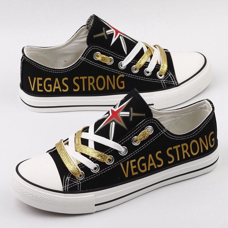 Vegas-Golden-Knights-NHL-Hockey-Vegas-Strong-Gift-For-Fans-Low-Top-Custom-Canvas-Shoes Vegas Golden Knights NHL Hockey Vegas Strong Gift For Fans Low Top Custom Canvas Shoes