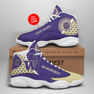 Washington Huskies 02 Jordan 13 Personalized Shoes Washington Huskies 02 Customized Name Sneaker JD130235