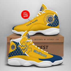 West Virginia Mountaineers 02 Jordan 13 Personalized Shoes West Virginia Mountaineers 02 Customized Name Sneaker JD130374