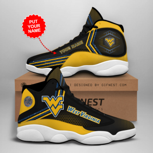 West Virginia Mountaineers Men's Jordan 13 Custom Name Personalized Shoes JD130696