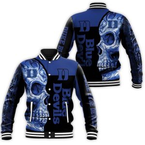 Duke Blue Devils Ncaa Skull 3D T Shirt Hoodie Sweater Baseball Jacket BJ0500