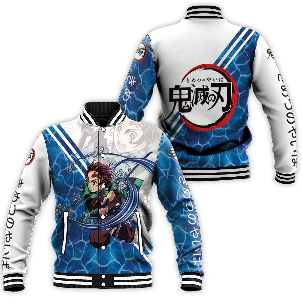 Kimetsu-No-Yaiba-Anime-Kamado-Tanjiro-Baseball-Jacket Kimetsu No Yaiba Anime Kamado Tanjiro Baseball Jacket