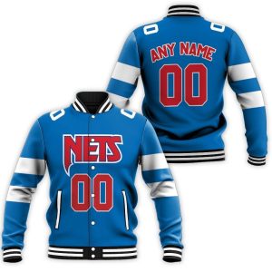 Personalized Brooklyn Nets 00 City Edition 2021 Team Blue Inspired Style Baseball Jacket BJ0836