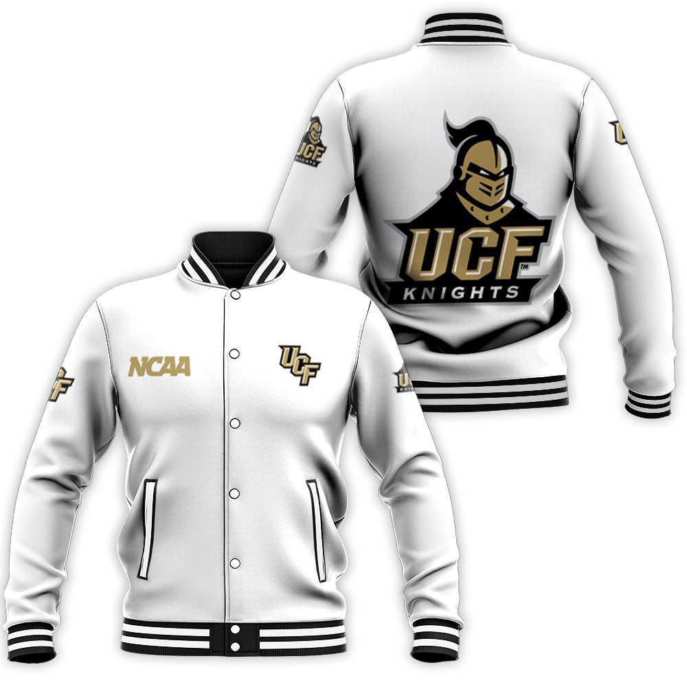 Ucf-Knights-Ncaa-Classic-White-With-Mascot-Logo-Gift-For-Ucf-Knights-Fans-Baseball-Jacket Ucf Knights Ncaa Classic White With Mascot Logo Gift For Ucf Knights Fans Baseball Jacket