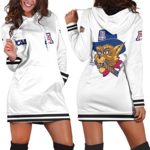 Arizona Wildcats Ncaa Classic White With Mascot Logo Gift For Arizona Wildcats Fans Hoodie Dress HD2888