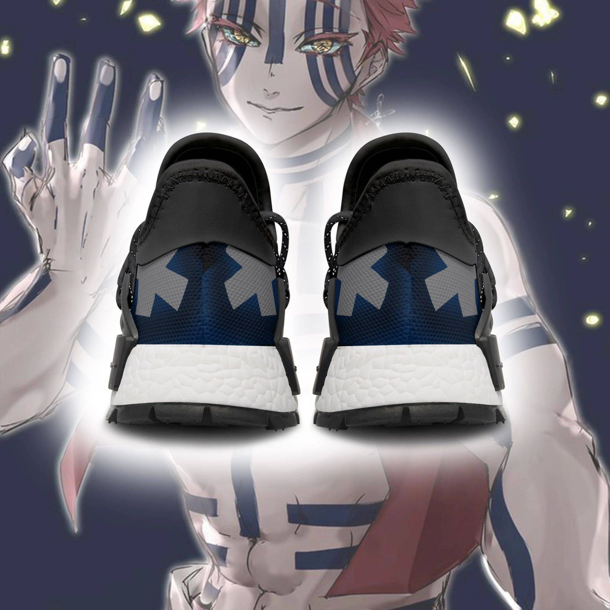 Demon Slayer Shoes Akaza Shoes Custom Anime Sneakers - NMD Sneakers For Fan