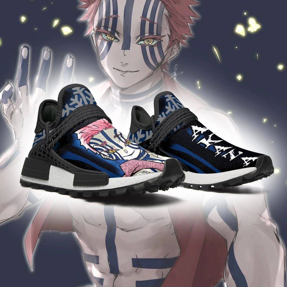 Demon Slayer Shoes Akaza Shoes Custom Anime Sneakers - NMD Sneakers For Fan
